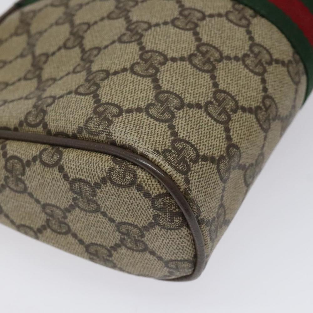 GUCCI GG Supreme Web Sherry Line Clutch Bag PVC Beige Red 89 01 012 Auth th5649 - Picture 14 of 16